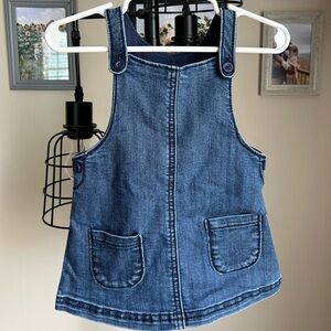 Carters Baby Girl Denim Overall Dress 9 Months